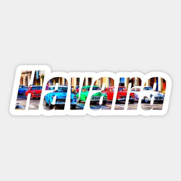 Havana Cars Text Sticker by tommysphotos